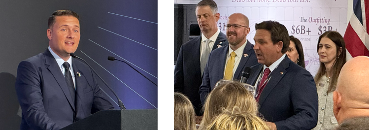 UK Defense Secretary Wes Streeting and Florida Governor Ron DeSantis at Farnborough Airshow 2026